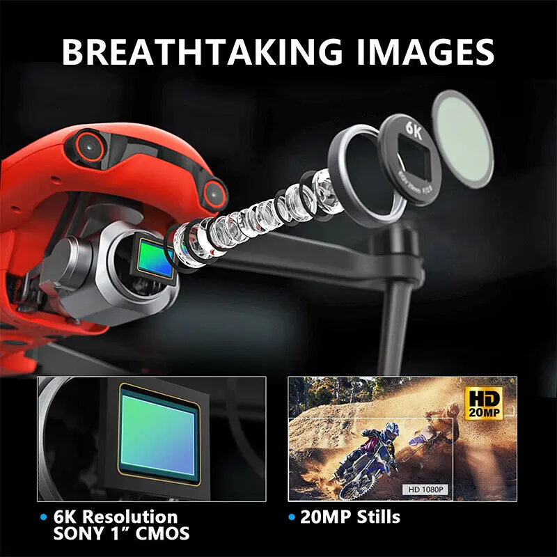 Autel Robotics EVO II/Pro 8K 6K Drone 40min Flight Time quadcopter with camera 60fps Ultra HD Video Photos Drone Remote Control