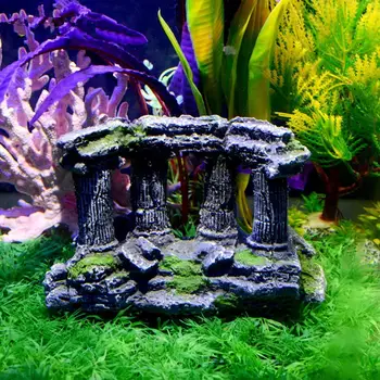

Pet Products Resin Aquarium Fish Tank Decoration Accessories Artificial Roman Column Ruins Castle Ornaments Accessories Aquario
