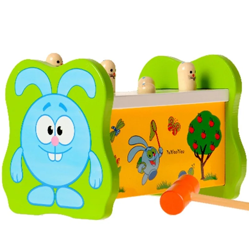 

Baby 1-3 Years Old Educational Play Hamster Parent And Child Interactive Game Wooden Pound Early Childhood Educational Toy 1.05