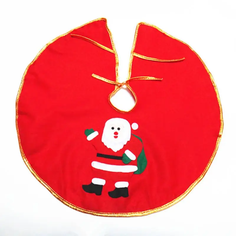 Рождественское украшение, Рождественская юбка, красная круглая елка, юбка с принтом Санта Клауса, праздничное домашнее покрывало для декора