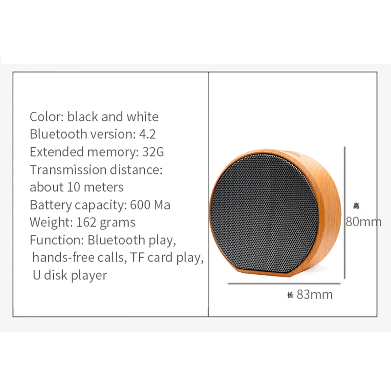 Деревянные зерна беспроводной Bluetooth динамик громкий динамик звуковая система