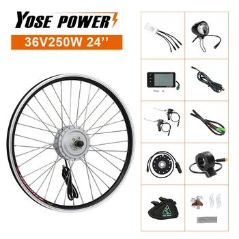 

Electric Bicycle Front Brushless Motor Wheel 36V 250W 24'' Ebike Conversion Kit for Electric Bike DIY with Front Light