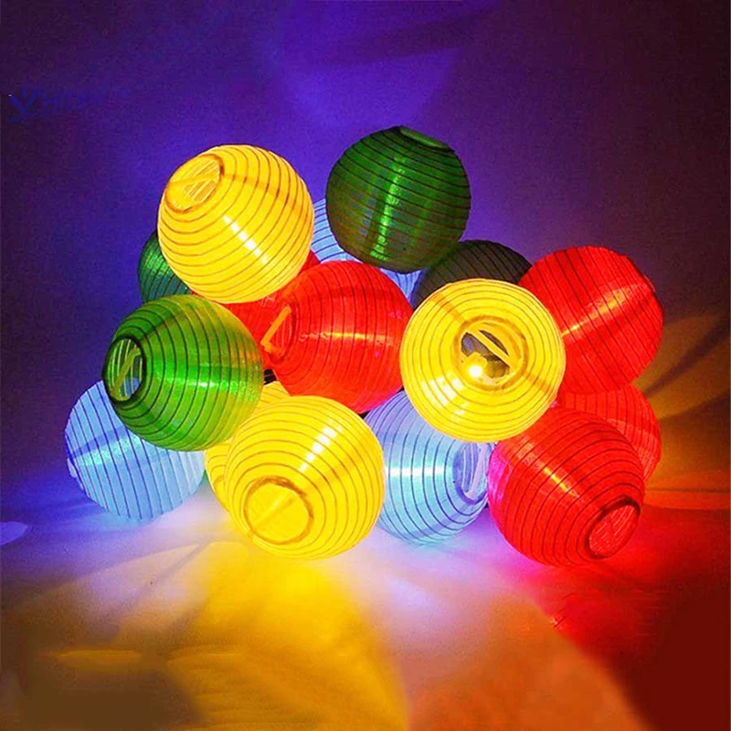 10 20 30 светодиодный фонарь с шариковой стрункой, светильник для наружного Патио, водонепроницаемая гирлянда, свадебная Солнечная гирлянда, Рождественский светодиодный Сказочный светильник s