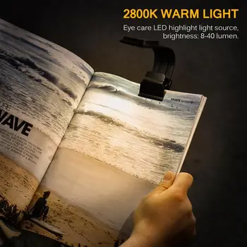 

Portable LED Book Light Dimmable Fold Bending Night Lamp Detachable Flexible Clip USB LED Light Rechargeable Reading Lamp