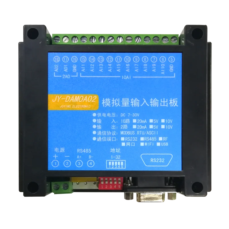 DAM0A02 RS232+ изолированный 4854 6 каналов 8 10 аналоговые входные сигналы 2 аналоговых реле