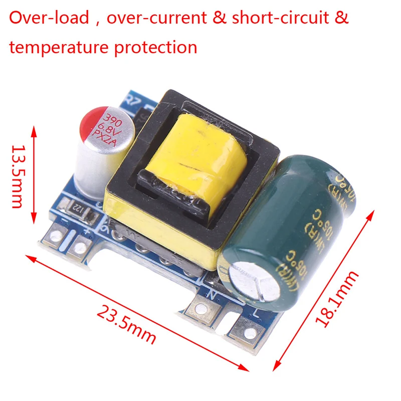 HUXUAN 1PC New Mini AC-DC 110V 120V 220V 230V To 5V 12V Converter Board Module Power Supply