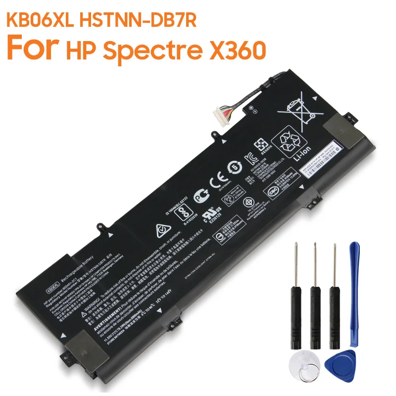 

Original Replacement Battery KB06XL HSTNN-DB7R For HP Spectre X360 15-B Z6K97EA 902401-2C1 Z6L01EA Z6K99EA Authentic 6860mAh