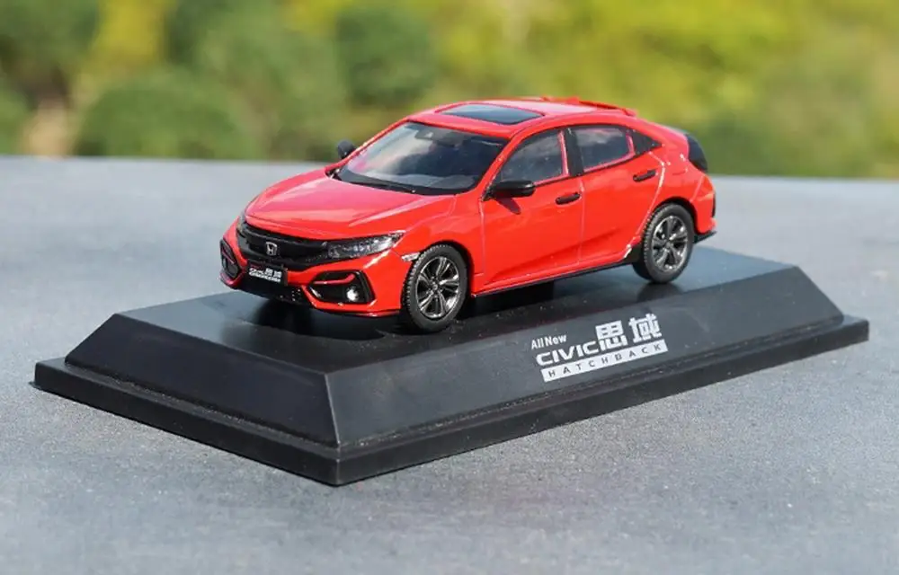 1/43 масштаб Honda CIVIC хэтчбек 2020 красная литая модель автомобиля коллекция игрушек