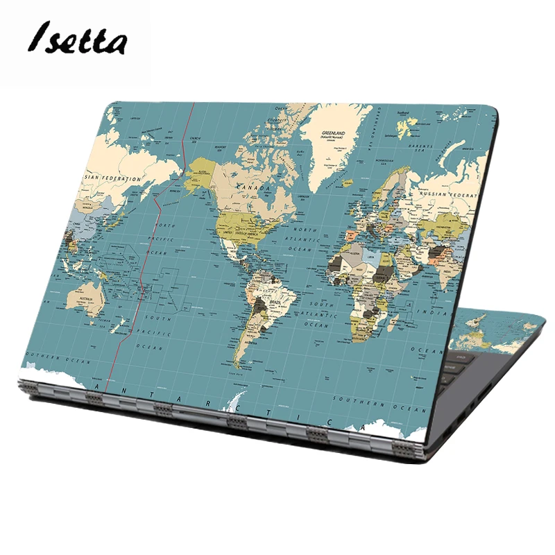 F Карта мира Ноутбук кожа 15,6 Dell ноутбук Skin1" 14" 1" ноутбук Наклейка Обложка для hp/acer/asus/lenovo - Цвет: F