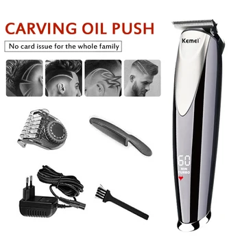 

KEMEI Electric Hair Clipper Noise Reduction Hair Trimmer Razor LCD Rechargeable Electric Trimmers Haircut Machine Barber Shaver