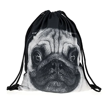 

Full print Men's Women's Kids bag Teenage Drawstring Bag Shoulder School Rucksack Travel Gym(Dogs)