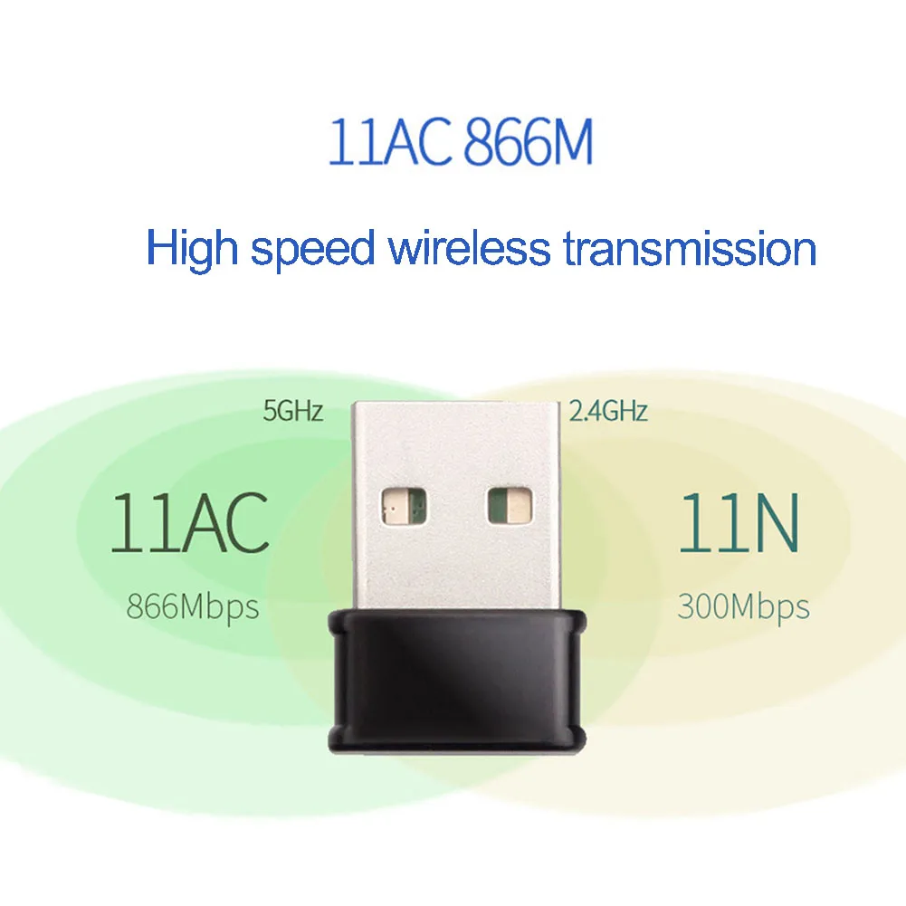 USB 3,0 сетевой адаптер AC1200Mbps двухдиапазонный беспроводной Wifi адаптер 2,4G/5G мини для ноутбука Настольный