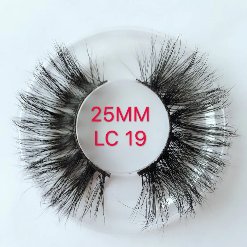 25mm LC19 10 пар длина 25 мм норковые ресницы Экстра длинные 3 норковые ресницы большие драматические перекрещивающиеся пряди ресницы натуральные ресницы расширение - Цвет: 25mm LC19