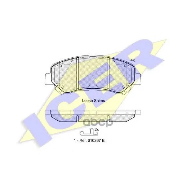 181834_колодки Дисковые Передние! Nissan Qashqai/X-Trail 1.6-2.5i/1.5-2.0dci 07 Icer 181834 Icer арт. 181834