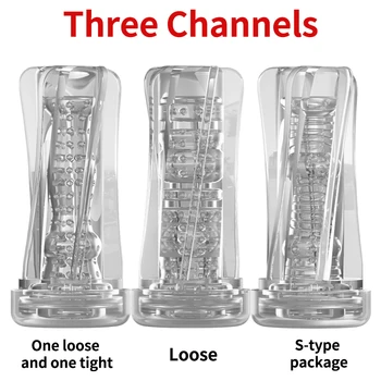 Realistic Vagina Male Masturbators For men Vibrator Soft Pussy Sex Toys Transparent Vaginator Sex Products Vacuum Pocket Cup 4