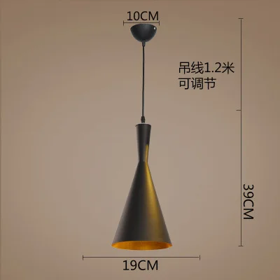 Современный светодиодный подвесной светильник, внутреннее освещение, столовая лампа, черный минималистичный подвесной светильник, домашнее декоративное освещение E27 - Цвет корпуса: C