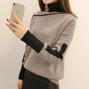 

2020 autumn and winter sweater female Korean version women's autumn and fashion thick bottoming high collar sweater Spring tide