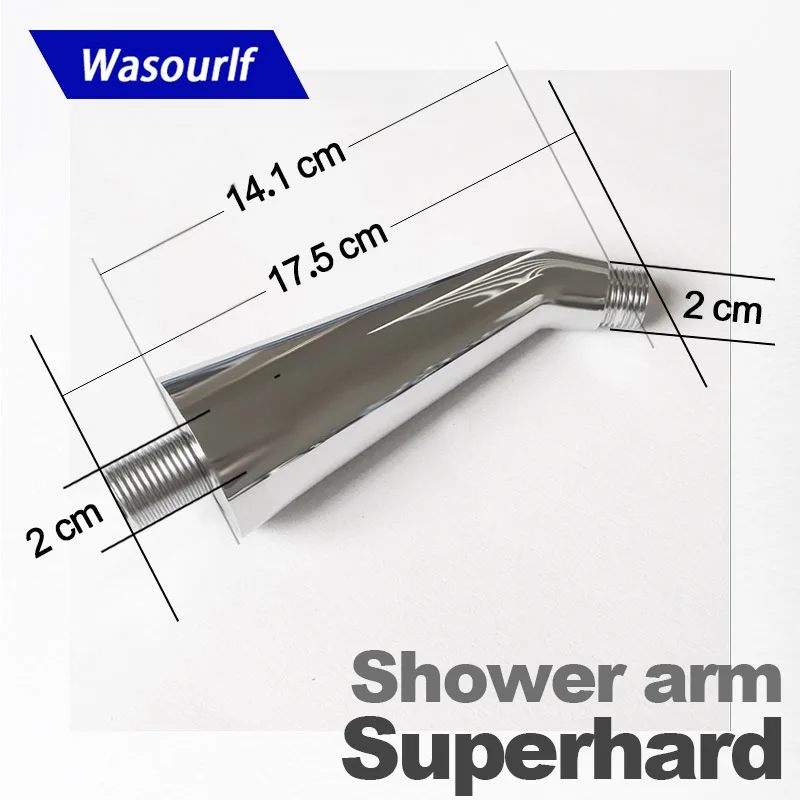 WASOURLF Rain Shower Pipe Wall Mounted Shower Arm Tube Plastic ABS Superhard Durable Thicken Chrome Plated for Head Bath