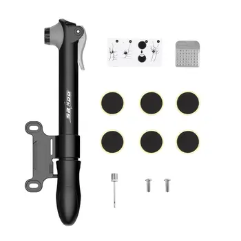 

High Pressure Mini Portable Pump Kit Double Inlet Bike Pump Fits Road Mountain BMX Bike Tire Gift Repair Kit