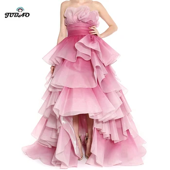 

ruched long dress for wedding party for woman tulle off the shoulder wrap high low pink robes dress birthday Shoot fashon theme