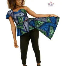 Bintaralwax модная африканская печатная Модная рубашка женские летние повседневные топы Африканский батик ANKARA женская одежда WY1872