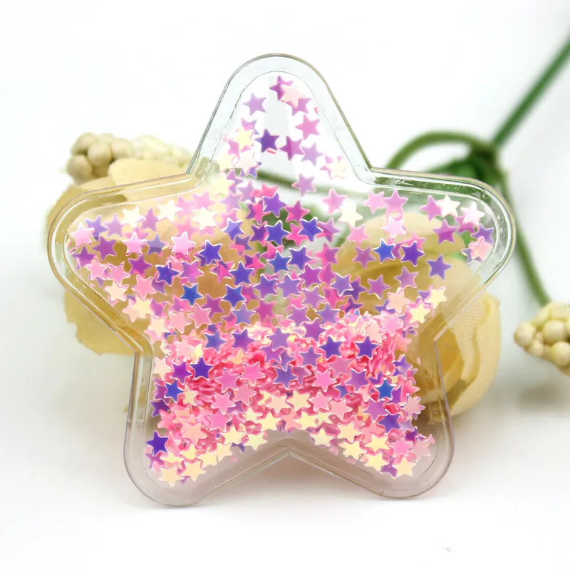 Star-Pink 10 шт. ПВХ Звезда Корона Микки Прозрачный Bling bling Сердце течет аппликации для детей BB клип и DIY головные уборы аксессуары - Цвет: Star-Pink