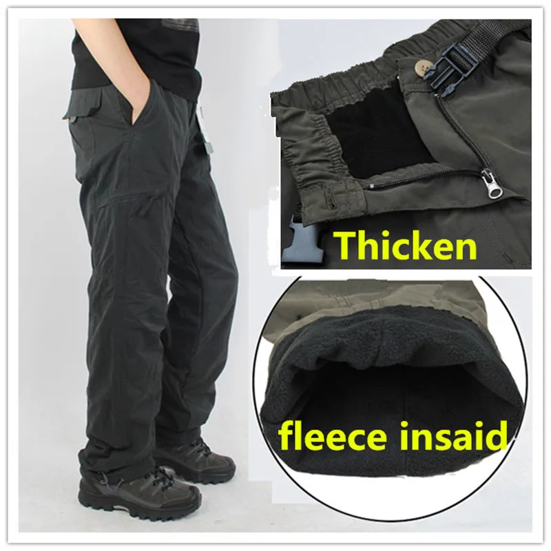 black fleece lined cargo pants