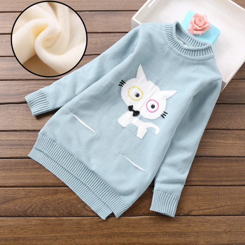 Новые зимние теплые свитера для девочек 8 лет пуловеры с высоким воротником