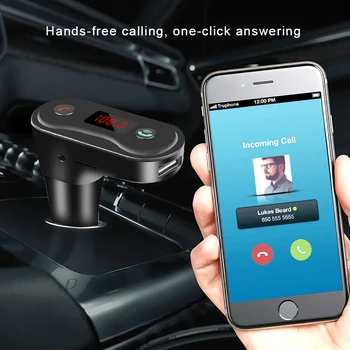 

3.5mm AUX Cable FM Transmitter TF USB Mobile phone Car Charger Handsfree Bluetooth Car Kit Car Mp3 Player module Wireless Audio
