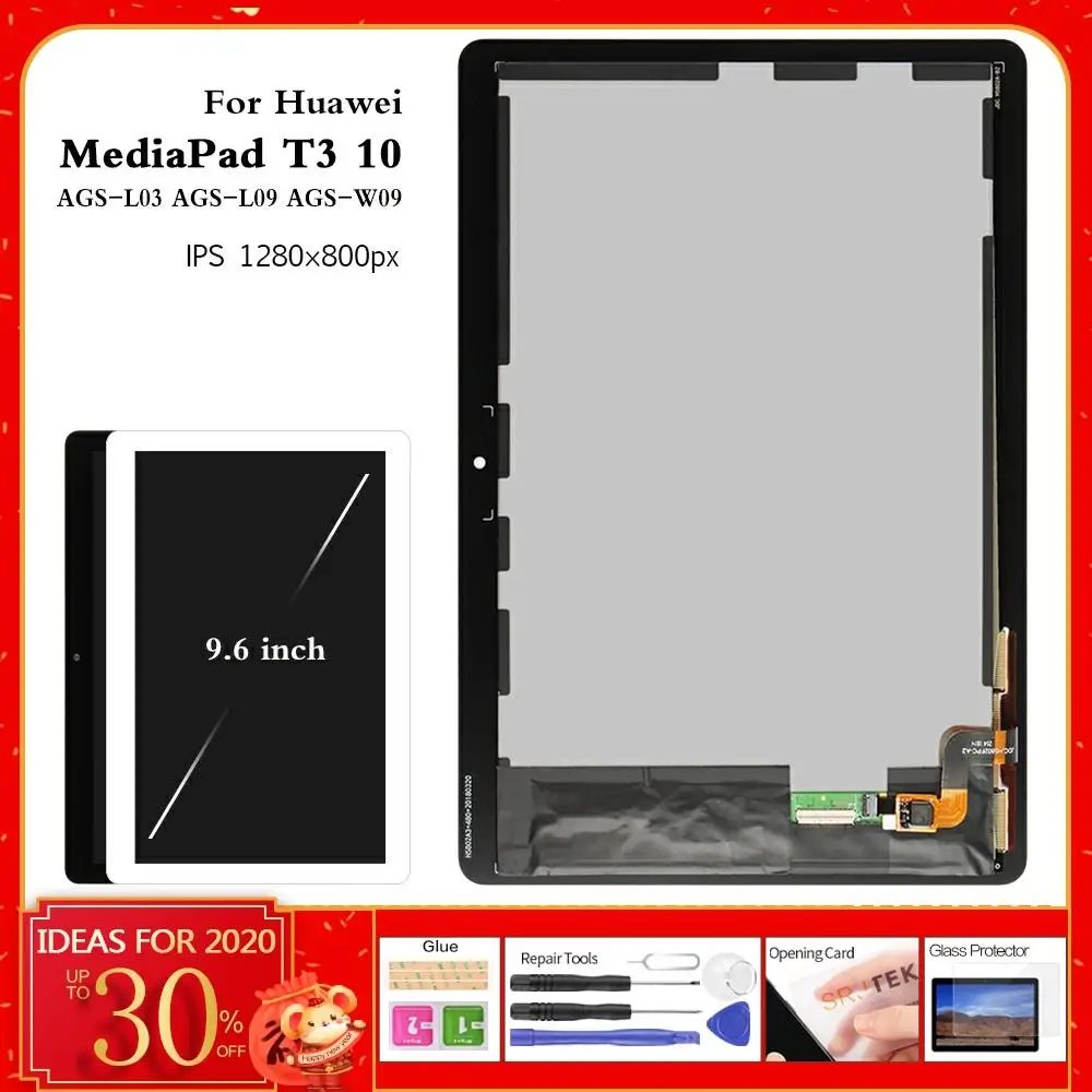 Kopen Voor Huawei T3 10 Display Voor Huawei Mediapad T3 10 AGS L09 AGS L03 AGS W09 Lcd Display Matrix Touch Screen Digitizer Vergadering