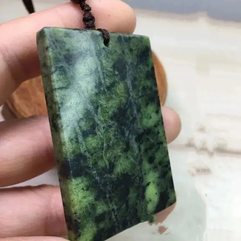 Natural Tibetan Jade Medicine Wangshi Safe and Nothing Brand Pendant Strong Magnetic Health Pendant Men's and Women's Jewelry
