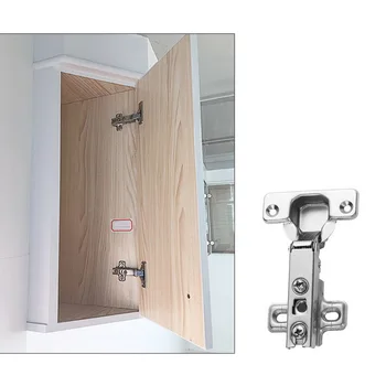 Hinge Stainless Steel Hydraulic Cabinet Door Hinges Damper Buffer Soft Close Kitchen Cupboard Furniture FullEmbed