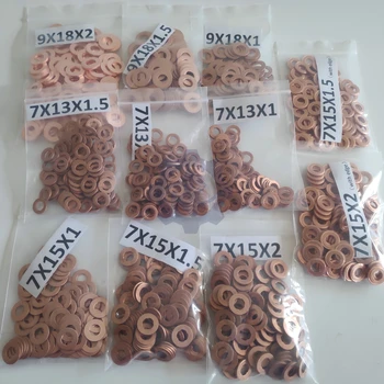 

Different size common rail injector nozzle copper pad gasket