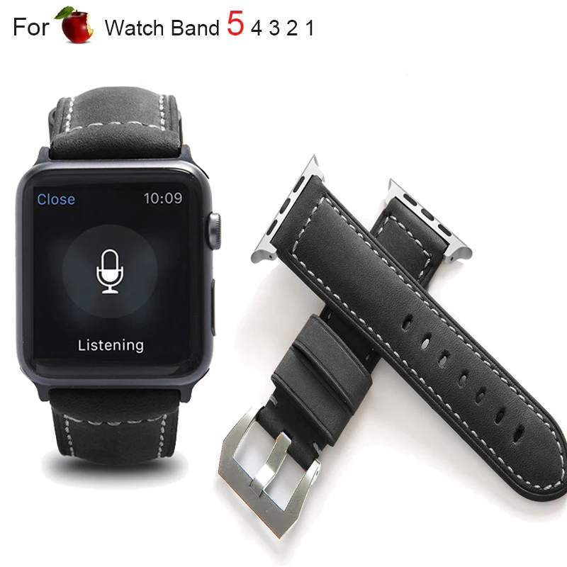 4 цвета Лидер продаж кожаный браслет ремешок для наручных часов Apple Watch серии 3/2/1 42