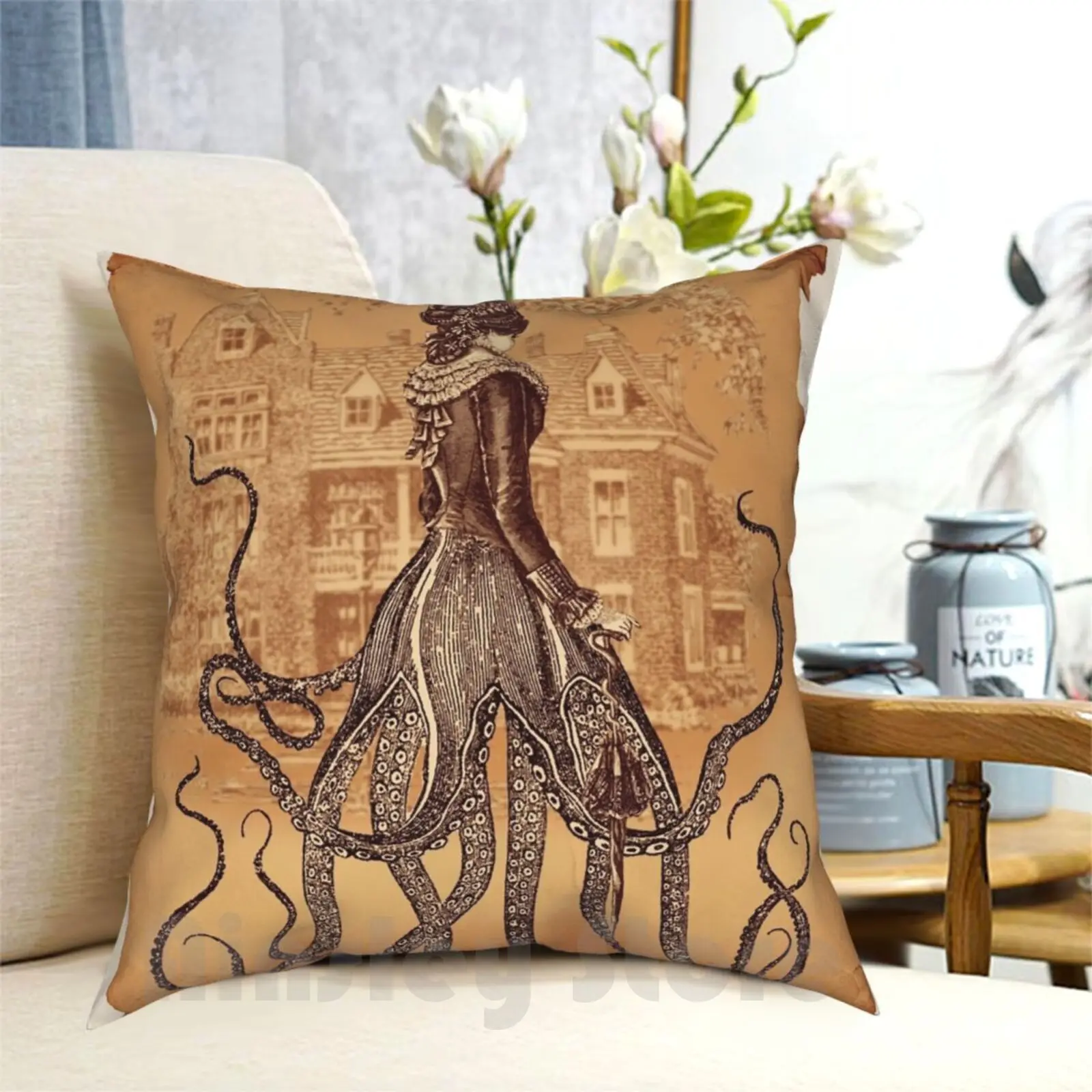 

Дамская Подушка Cthulhu, домашняя мягкая накидка с рисунком, необычная старая накидка-Осьминог в виде осьминога, накидка
