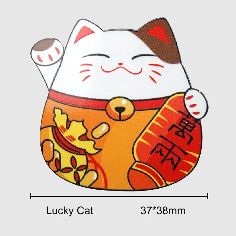 lucky cat Металлическая пластина для животных, Универсальная замена, металлическая листовая пластина для магнитного крепления автомобиля, держатель для телефона, магнитная подставка для мобильного телефона, аксессуары - Цвет: lucky cat