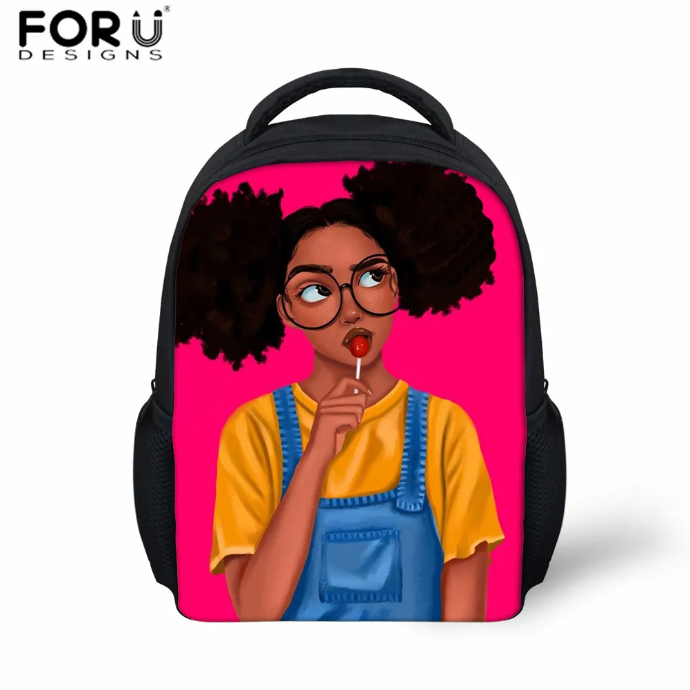FORUDESIGNS/школьные сумки, милые африканские принты принцессы, сумка для детей, для детского сада, для маленьких девочек, рюкзак, детские школьные сумки