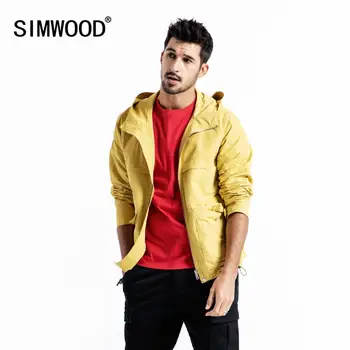 

SIMWOOD 2020 spring Jacket Men Plus Size Hooded Jackets Male Plus Size High Quality Coats Casual Short Outwear 190102