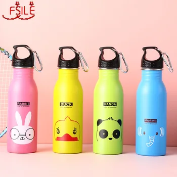 

500ml Children's Animal Pattern Kettle 304 Stainless Steel Drinking Cup Fashion Handy Cup Sports Water Bottle Gift Cup