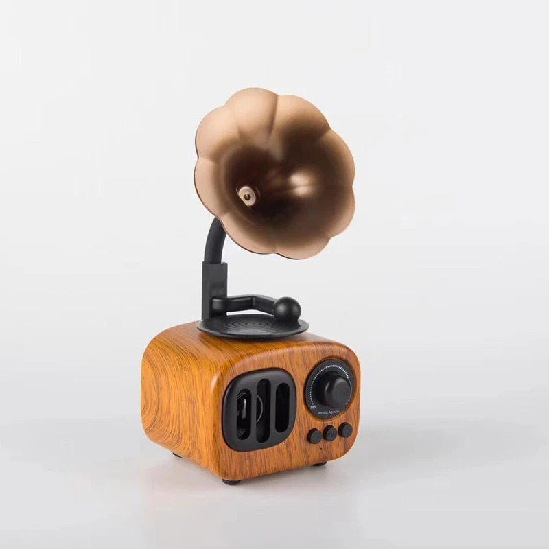

Bluetooth Computer Speaker Retro Laptop Speaker Wireless Speakers with HD Audio Stereo Built in Mic GV99