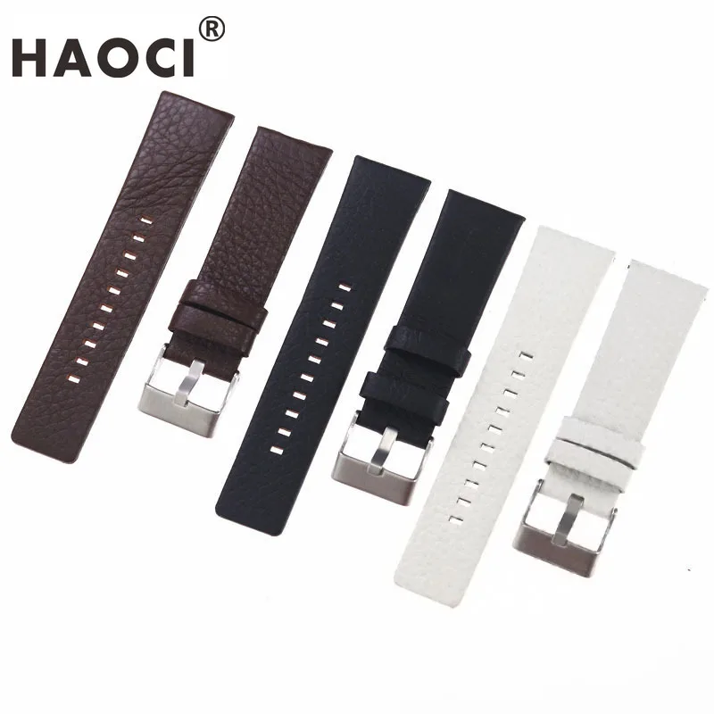 

Accessories Leather lychee strap for Diesel 20 22 24 26 27 28 30 32mm DZ7313 DZ7322 DZ7257 watch bracelet bands black brown