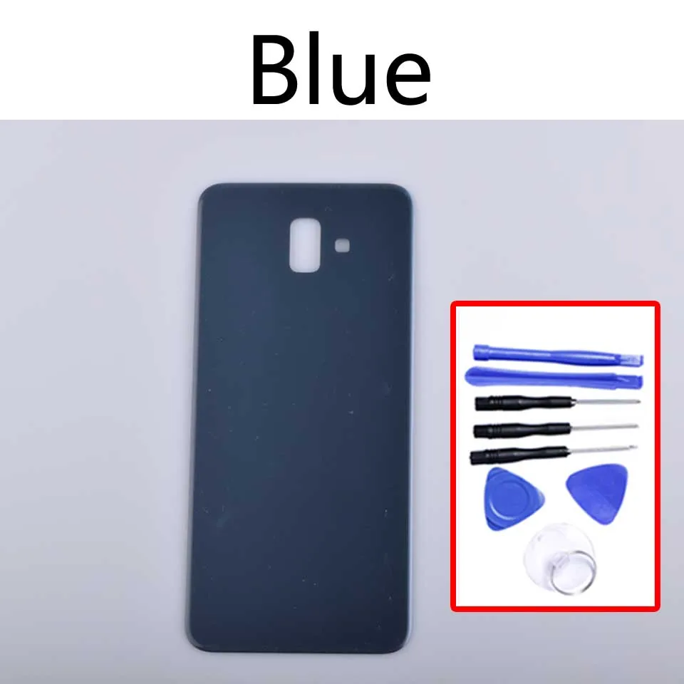 J6+ для samsung Galaxy J6+ J6 Plus J610 J610F J610G J610DS J610FN корпус батарейного отсека задняя крышка чехол задняя дверь шасси оболочка - Цвет: Blue-With tool