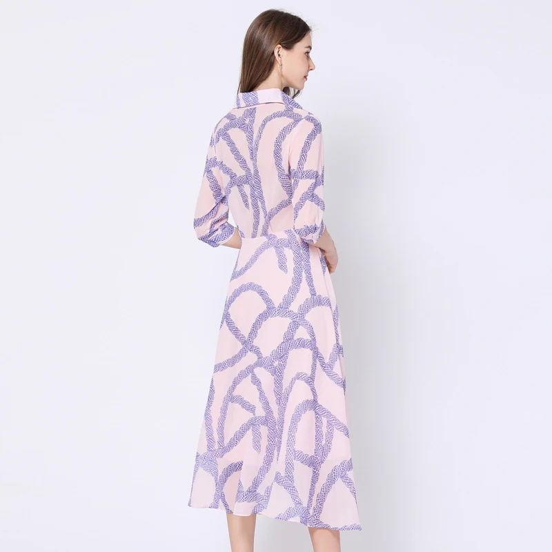 Новая рубашка-миди вечерние платья с принтом Vestido Invierno Mujer длинный подол пляжное платье Kvestido Elegante Mujer zomer jurk 6300