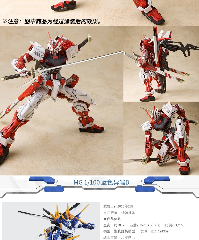 Красный Гундам собран ереси MG 1/100 изменение модели синий Модель D-Day версия Gundam