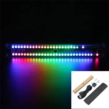 

Dual 30 Level Indicator Colorful Music Audio Spectrum Indicator Stereo Amplifier VU Meter Adjustable Light Speed With AGC