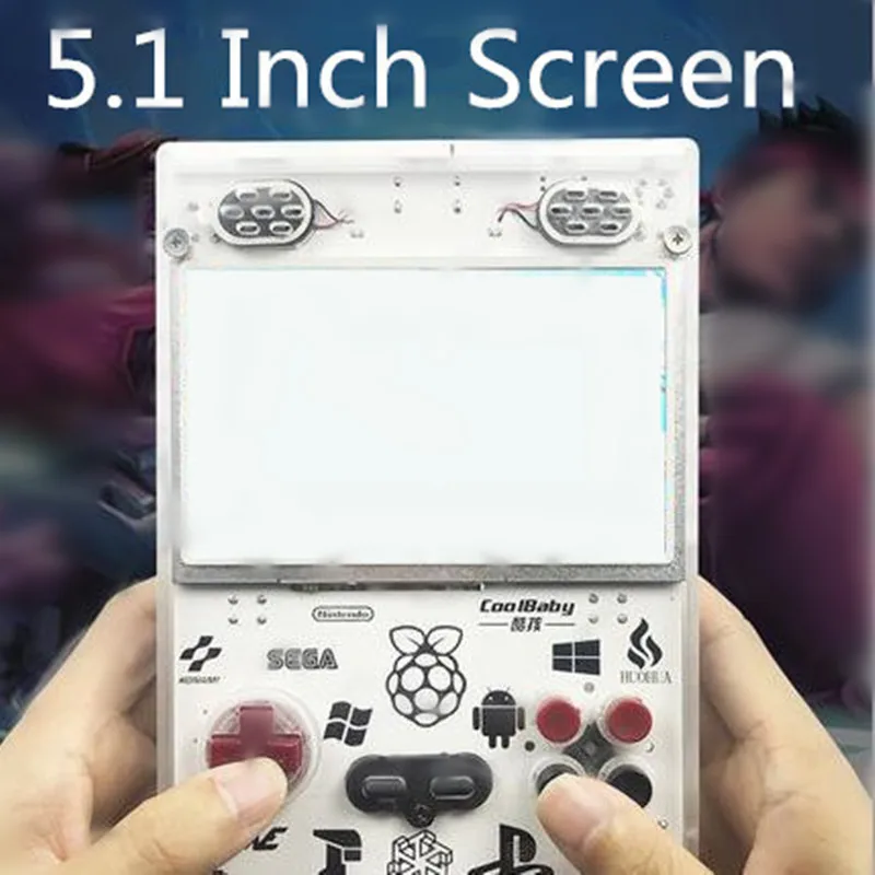 Портативная игровая консоль RS11 в стиле ретро 5 0 дюйма Raspberry Pi поддержка четырех