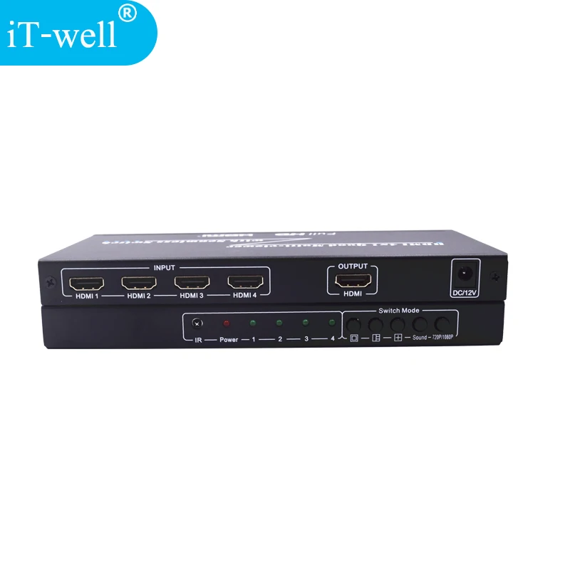 IT well HDMI 4x1 переключатель Quad multi view HD экран в реальном времени разветвитель