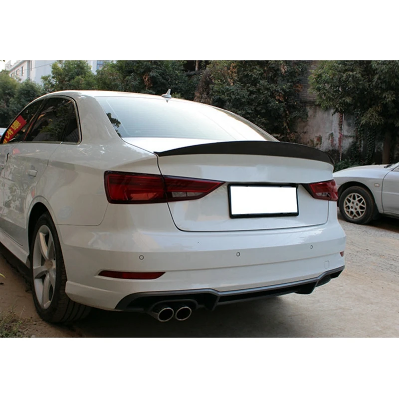 A3 S3 HK Стиль углеродного волокна задний хвост спойлер для Audi A3 S3 8V седан 2013