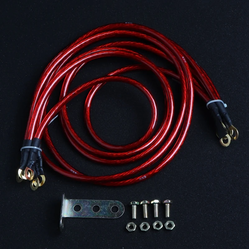 0.6/0.8/1M Universal Car Ground Cables Auto Booster Jumper Grounding Wire System Kit to Improve