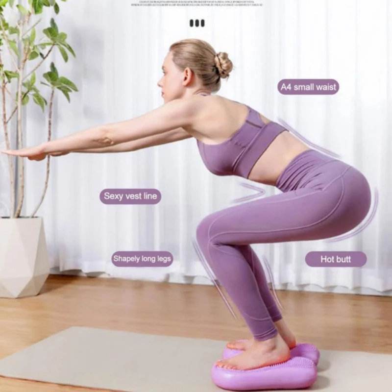 Portable PVC Inflatable Balance Pedal Massage Stepper Mat Yoga Fitness Shaping Fat Reducing Machine Gym Home Aerobic Trainer leg fitness stepper
